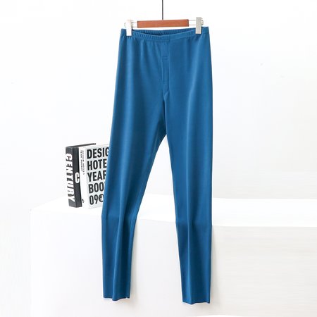 De velvet non-marking large elastic large size base warm Casual Pants, Blue, Pants