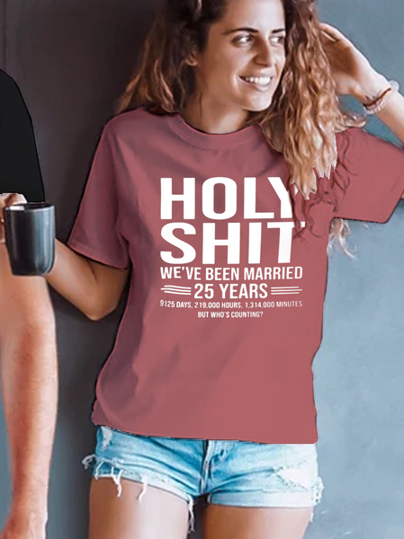 

Funny words Cotton Valentine's Day Couple T-shirt, Pink, Matching Sets