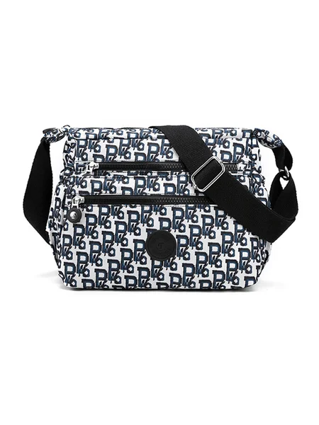 

Letter Printed Nylon Large Capacity Crossbody Bag, As picture, Women's Bags