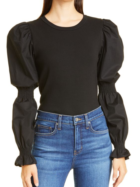 

Spring Crew Neck Regular Fit Elegant Lightweight Daily Tops, Black, Tops