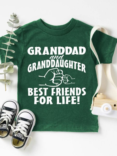 

Granddad and Granddaughter Best Friends for Life Child's Short sleeve tops, Green, Kids