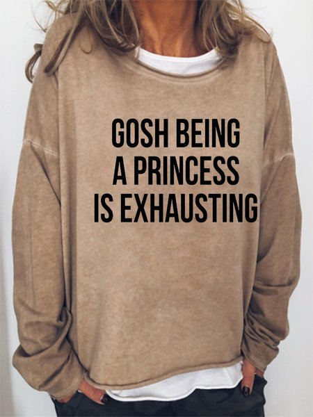 

Funny Stubborn And Opinionated Loosen Cotton Blends Vintage Sweatershirt, Khaki, Hoodies&Sweatshirts