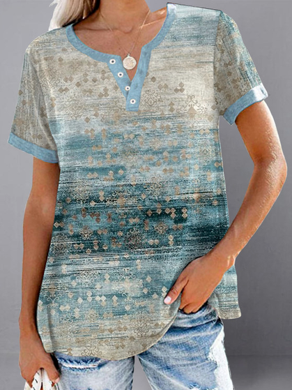 

Henley Regular Fit Cotton Blends Shirts & Tops, Blue, Tees & T-shirts