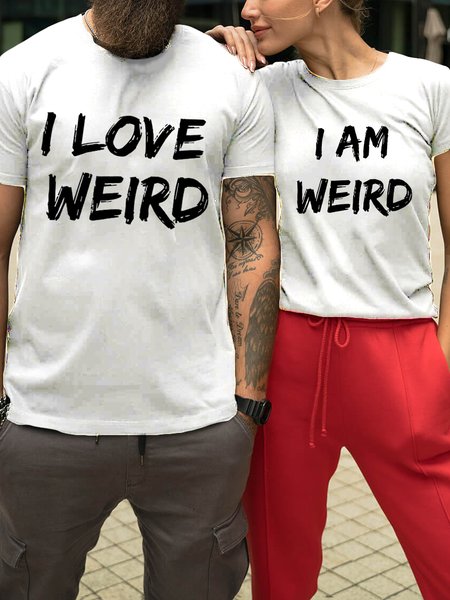 

Valentine's day funny couple cotton T-shirt, White, Couple T-shirts
