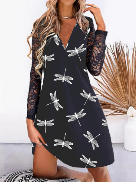 

Casual Loosen Cotton Blends Dresses, Black, Mini Dresses
