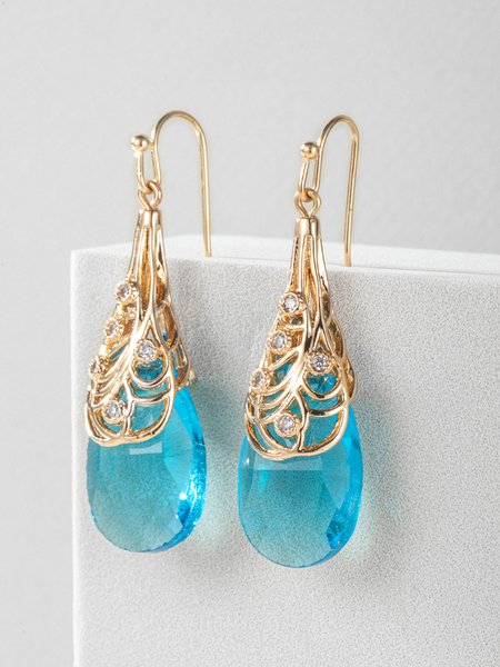 

Drop Crystal Earrings, Blue, Earrings