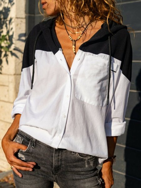 

Plus Size Casual Long Sleeve Solid Loosen Shirts & Tops, White, Blouses & Shirts