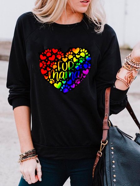 

Casual Loosen Cotton Blends Sweatshirt, Black, Hoodies & Sweatshirts