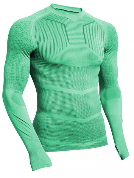 

Men's Breathable Tight-Fitting Training Fitness Long-Sleeve Tee, Green, Hoodies&Sweatshirts