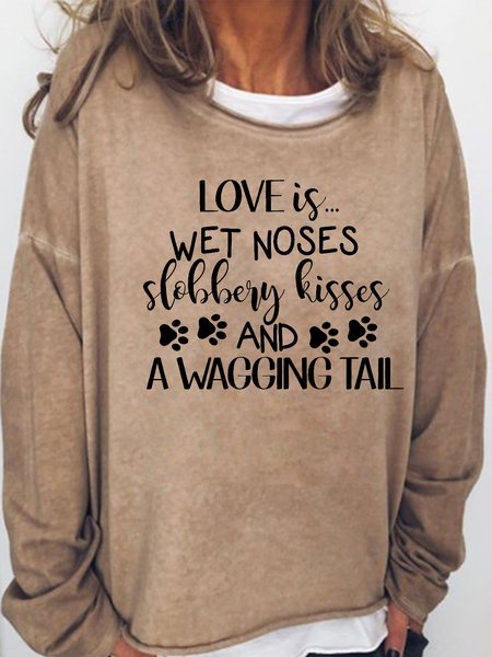 

Funny Dog Lover Letter Sweatershirt, Light brown, Hoodies&Sweatshirts