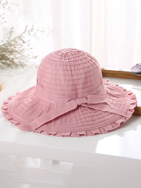 

Foldable Bow Beach Hat, Light purple, Women Hats