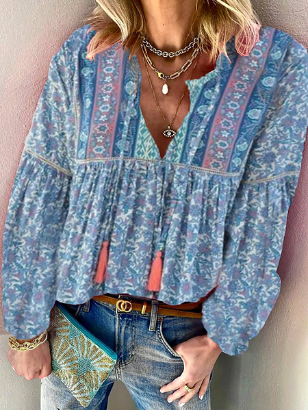 

Plus size Holiday Boho Shirts & Tops, Blue, Tops