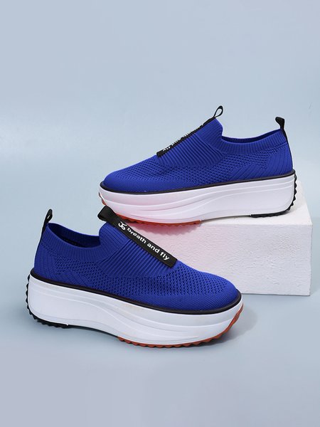 

Women's Plus Size Flying Woven Platform Sneakers, Blue, Sneakers