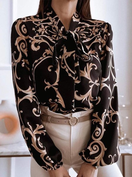 

Daily Tribal Vintage Regular Fit Top, Black, Blouses and Shirts