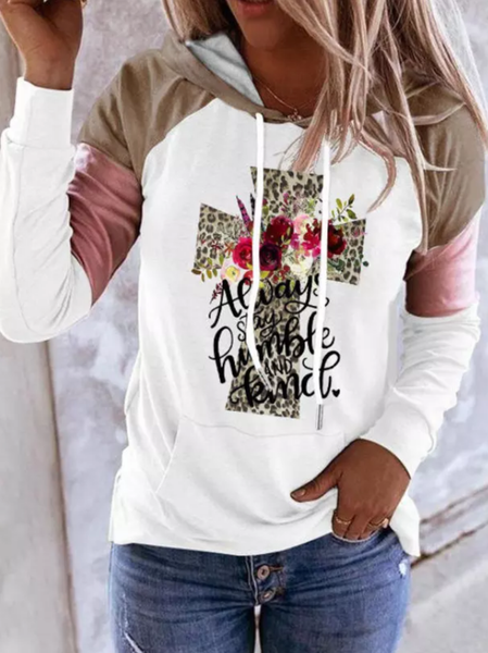 

Cotton Blends Letter Sweatshirt, White, Sweatshirts & Hoodies