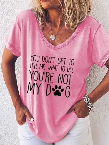 

Funny Dog Lover Short Sleeve T-shirt, Pink, T-shirts