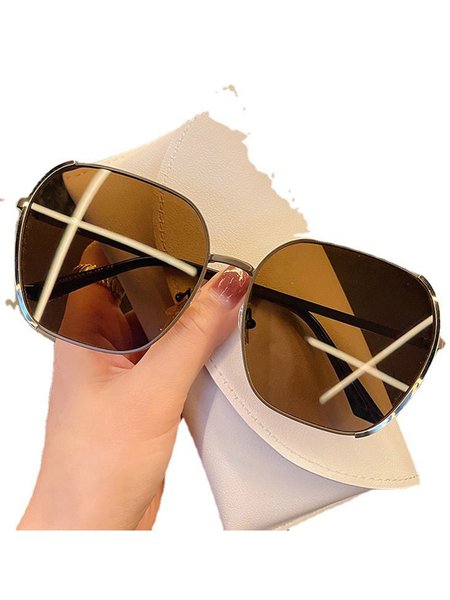 

Men's Square Oval Sunglasses, As picture, Accessories