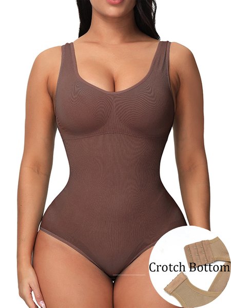 

Belly And Hip-lifting One-piece Shapewear, Coffee, TOP Shapewear