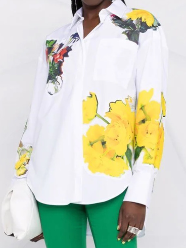 

Vacation Off Shoulder Loosen Floral Shirt, White, Blouses and Shirts