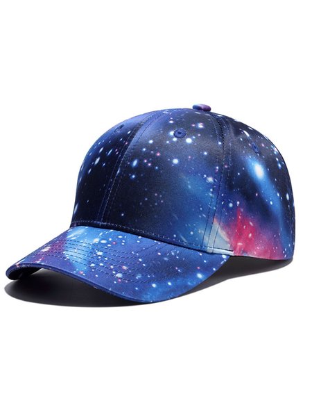 

Men's Starry Sky Pattern Baseball Cap, Blue, Hats
