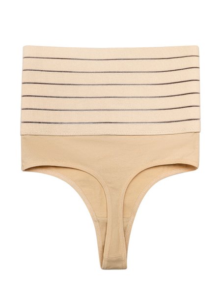 

Sexy High-waisted Body Shaping Thong Plus Size, Nude, Panties