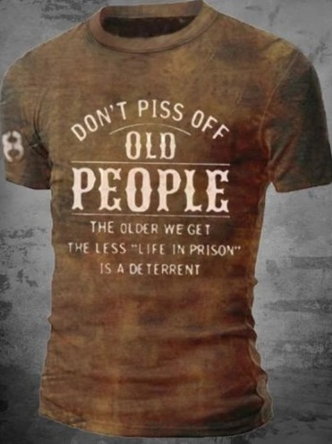 

Casual 3D digital text printed T-shirt, T-shirt