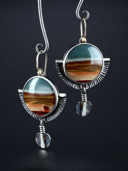 

Retro Alloy Earrings, As picture, Earrings