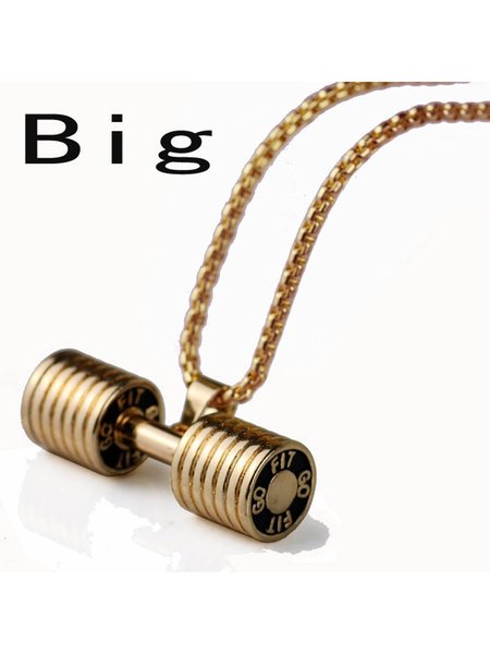 

Men's Dumbbell Pendant Necklace, Color2, Men's Accessories