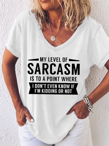 

Sarcasm Women's Short Sleeve T-shirt, White, T-shirts