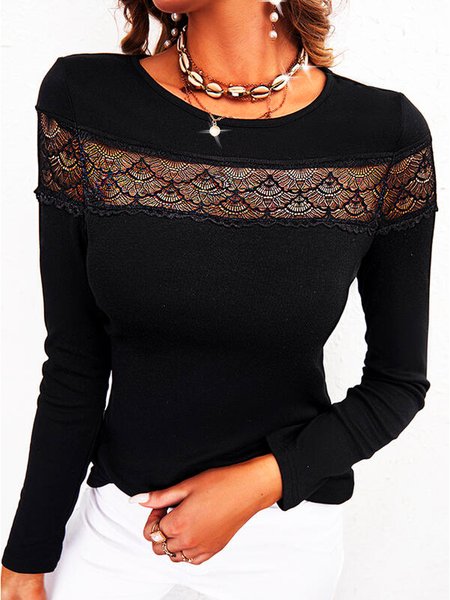 

Cotton Blends Shirts & Tops, Black, T-Shirts