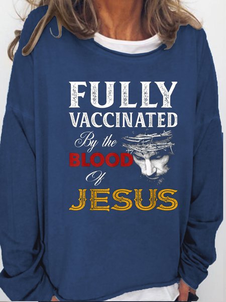 

Fully vaccinated by the blood of Jesus Casual Sweatshirt, Deep blue, Hoodies&Sweatshirts