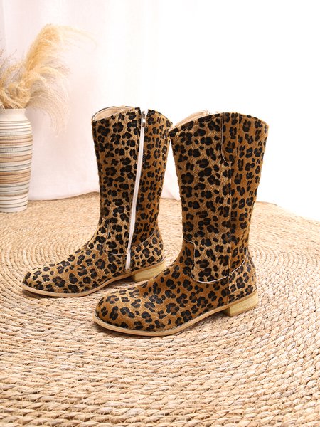 

Retro Leopard Print Cowboy Cowboy Boot, Boots