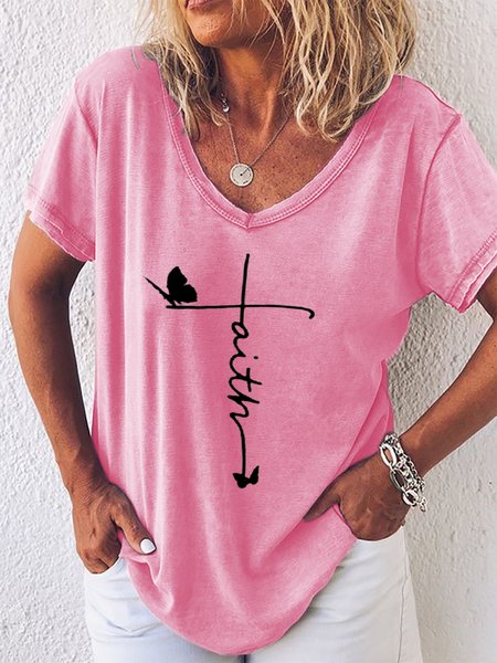

Faith Women's Short Sleeve T-shirt, Pink, T-shirts