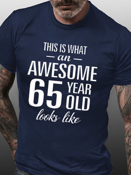 

This Is What An Amesome 65 Looks Like Short sleeve T-shirt, Purplish blue, T-shirts