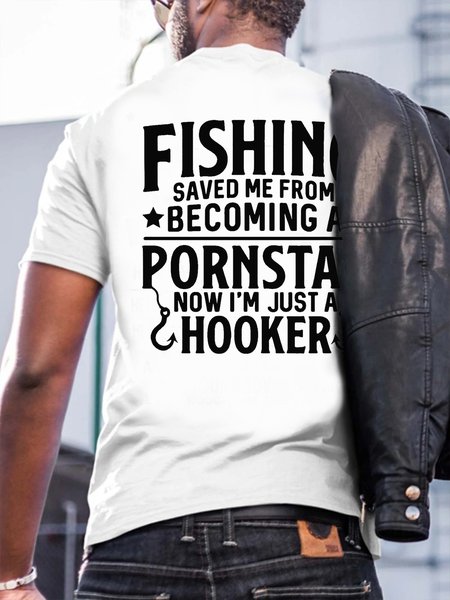 

Funny Print Casual Short Sleeve Short sleeve T-shirt, White, T-shirts