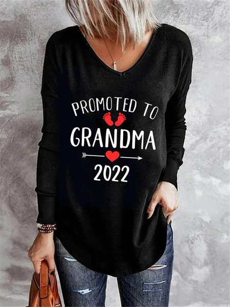 

Loosen Casual Shirts & Tops, Black, Long sleeve tops