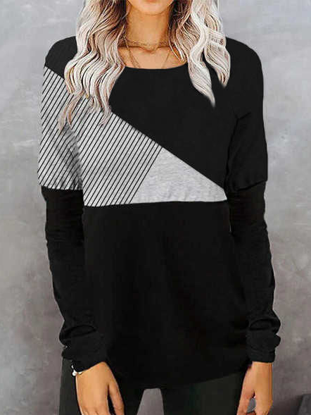 

Cotton Blends Casual Striped Shirts & Tops, Multicolor, Long sleeve tops