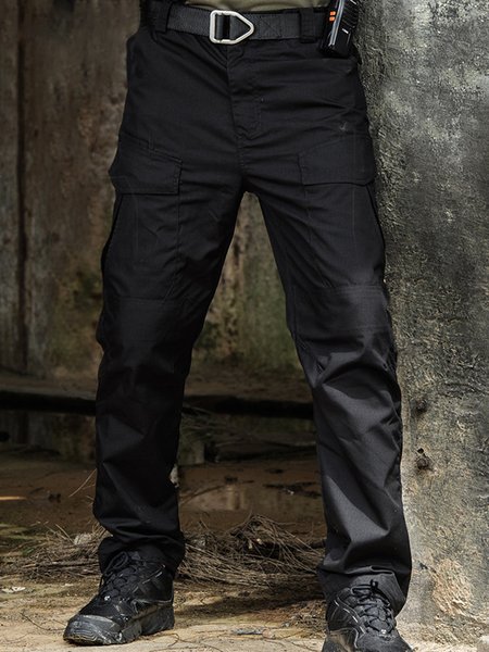 

Men's Outdoor Tactical Multi-Pocket Cargo Casual Pants, Black, Pants