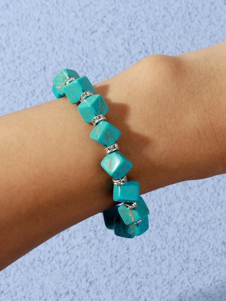 

Ethnic Turquoise Bracelet, Blue, Bracelets