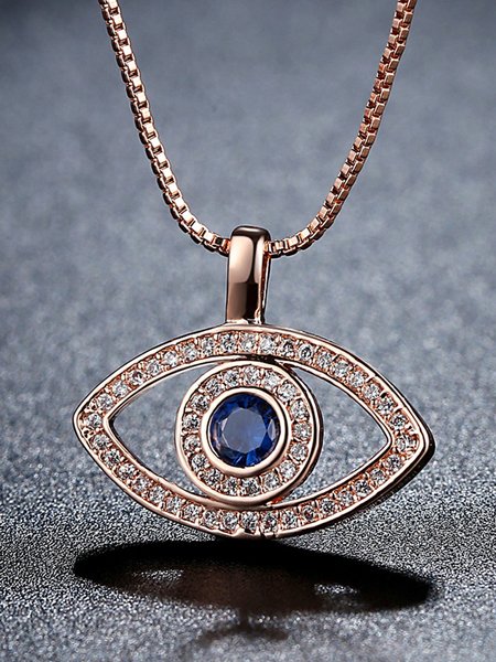 

Demon Eye Crystal Necklace, Rose gold, Necklaces