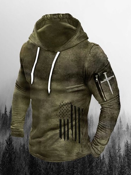 

Casual and comfortable 3D cross print hooded Hoodie, Hoodies