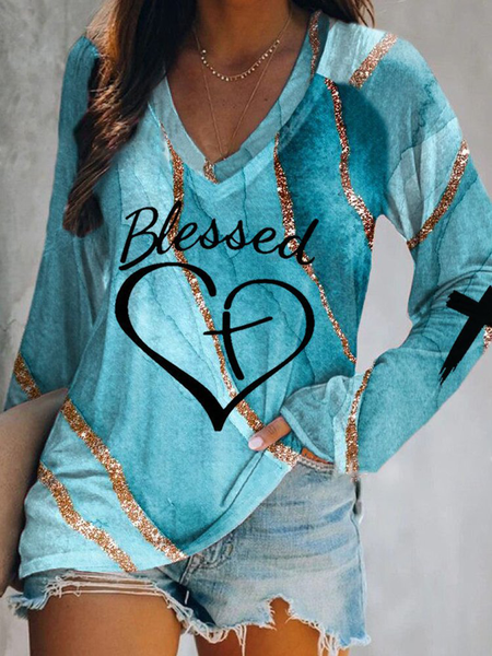 

Loosen Shirts & Tops, Blue, T-Shirts
