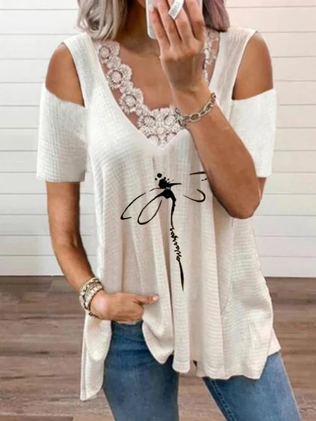 

Cotton Blends Dragonfly Shirts & Tops, White, Tops