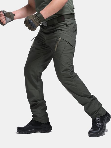

Men's Outdoor Tactical Wear Resistant Waterproof Multi Pocket Cargo Casual Casual Casual Pants, Army green, Pants