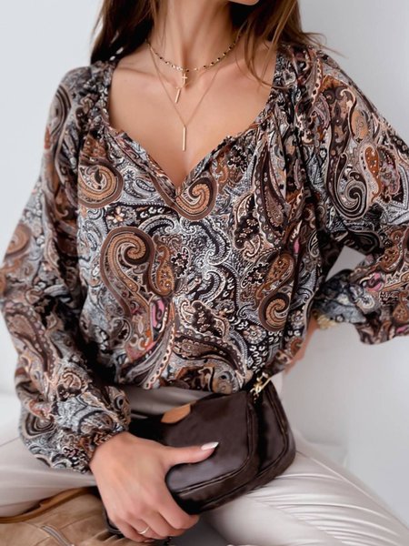 

Paisley Regular Fit Casual Shirts & Tops, Multicolor, Tops