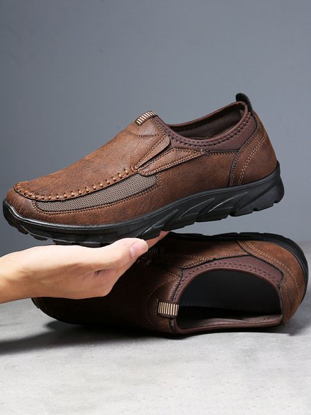 

Men's Slip-on Flats, Deep brown, Shoes