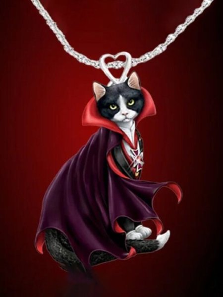 Magic Cape Cat Necklace, As picture, Necklaces