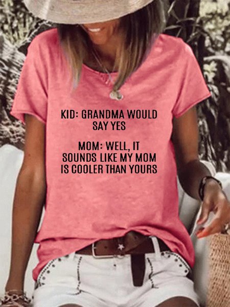 

Grandma Would Say Yes Women's Short sleeve tops, Red, T-shirts