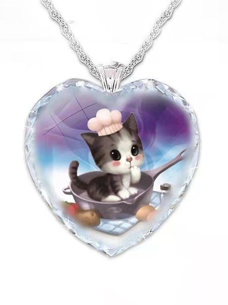 

Crystal Cat Necklace, As picture, Necklaces