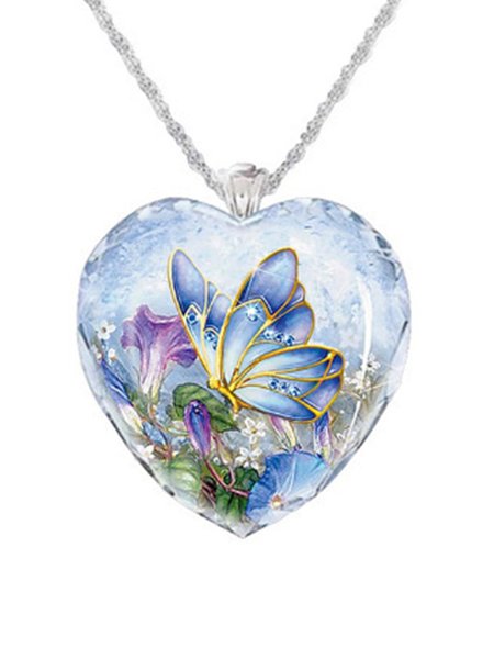 

Heart Butterfly Necklace, As picture, Necklaces